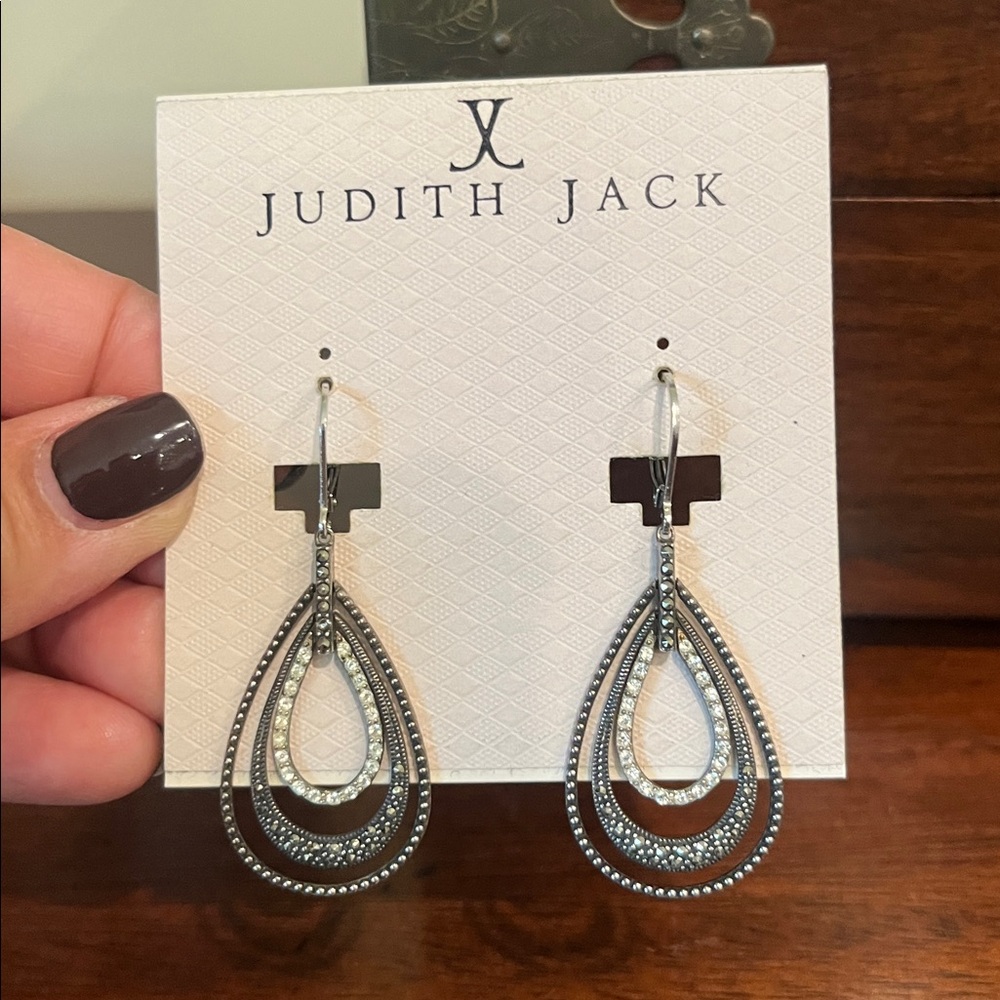 Judith Jack Silver Hoop Earrings